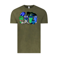 Vintage Olive wrestling coffee cups Vintage Tee - NancyCooperArtShop