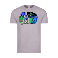 Vintage Zinc wrestling coffee cups Vintage Tee - NancyCooperArtShop
