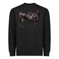 Black black angus cow Heavyweight Sweatshirt - LillyAllenDesigns