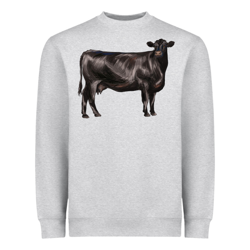 Black Angus Cow Heavyweight Sweatshirt by LillyAllenDesigns | Teevron