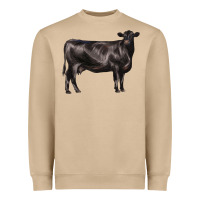 Mushroom black angus cow Heavyweight Sweatshirt - LillyAllenDesigns