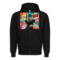 Black pop art gothic girl Zipper Hoodie - TumblerDesignByShophia
