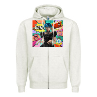 Oatmeal Heather pop art gothic girl Zipper Hoodie - TumblerDesignByShophia