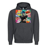 Smoke pop art gothic girl Zipper Hoodie - TumblerDesignByShophia