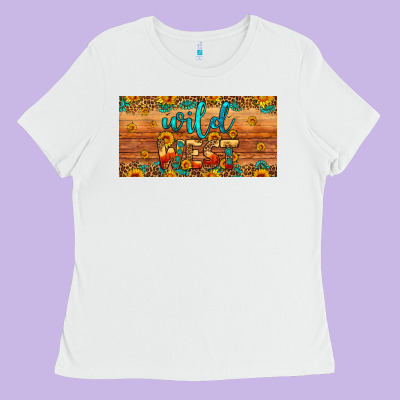 Wild West License Plate Ladies Tee Designed By Artiststas