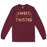 Burgundy sweet but a little twisted Long Sleeve Tee - LillyAllenDesigns