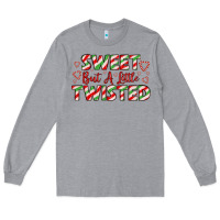 Heather Grey sweet but a little twisted Long Sleeve Tee - LillyAllenDesigns