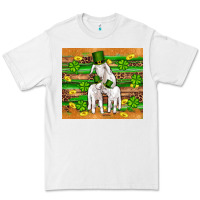White st patricks goat family shamrock gold serape leopard glitter wooden tu Premium Tee - Artiststas