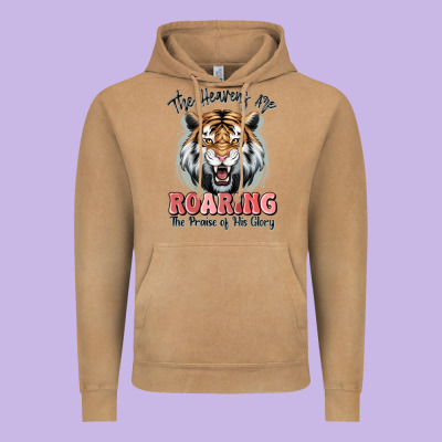 The Heavens Are Roaring Tiger Vintage Hoodie Designed By Maliassmallbusiness