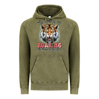 Vintage Olive the heavens are roaring tiger Vintage Hoodie - MaliasSmallBusiness
