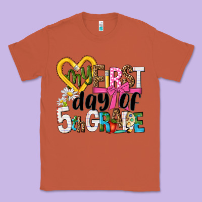 My First Day Of 5th Grade Classic Tee Designed By Nancycooperartshop