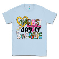Dusty Blue my first day of 5th grade Classic Tee - NancyCooperArtShop