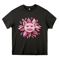 Asphalt sunflower leopard Heavy Core Tee - JahusDesignShop