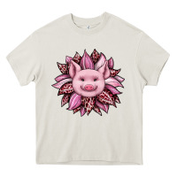 Cream sunflower leopard Heavy Core Tee - JahusDesignShop