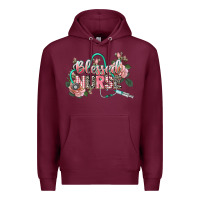 Burgundy blessed nurse Premium Hoodie - CowGirlArtShop