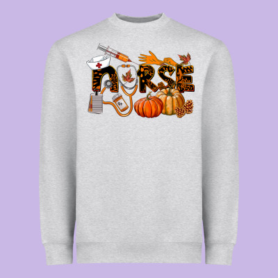 Fall Nurse Heavyweight Sweatshirt Designed By Lillyallendesigns