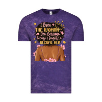 Cloud Purple i love the woman i've become because i fought to b Vintage Tee - MaliasSmallBusiness