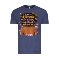Vintage Denim i love the woman i've become because i fought to b Vintage Tee - MaliasSmallBusiness