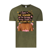 Vintage Olive i love the woman i've become because i fought to b Vintage Tee - MaliasSmallBusiness