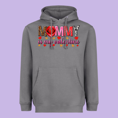Mommy Is My Valentine Mother's Day Heavyweight Hoodie Designed By Howdyjamesfarm
