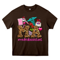 Chocolate Brown valentines day m a medical assistant Heavy Core Tee - AdoDesignShop