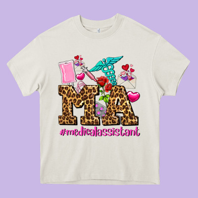 Valentines Day M A Medical Assistant Heavy Core Tee Designed By Adodesignshop