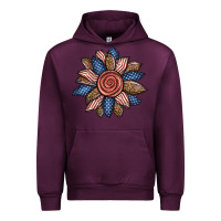 Mauve Wine american sunflower Urban Hoodie - BundleAndBundleShop