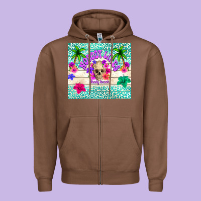 Nobody Likes Shady Beach Zipper Hoodie Designed By Tumblerdesignbyshophia