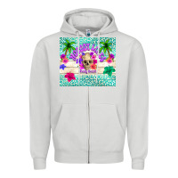 Dove Grey nobody likes shady beach Zipper Hoodie - TumblerDesignByShophia