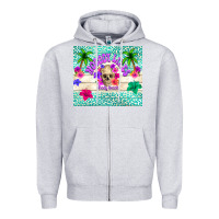 Heather Grey nobody likes shady beach Zipper Hoodie - TumblerDesignByShophia