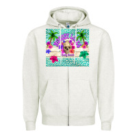Oatmeal Heather nobody likes shady beach Zipper Hoodie - TumblerDesignByShophia