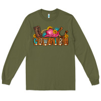 Army Green cowgirl Long Sleeve Tee - LillyAllenDesigns