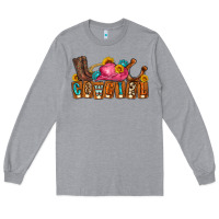 Heather Grey cowgirl Long Sleeve Tee - LillyAllenDesigns