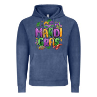 Vintage Denim mardi gras Vintage Hoodie - MaliasSmallBusiness