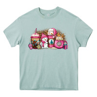 Arona pink Christmas winter snowman coffee Heavy Core Tee - Jasminsmagicworld