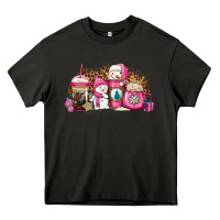 Asphalt pink Christmas winter snowman coffee Heavy Core Tee - Jasminsmagicworld