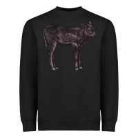 Black Black Angus Calf Illustrations Heavyweight Sweatshirt - LillyAllenDesigns