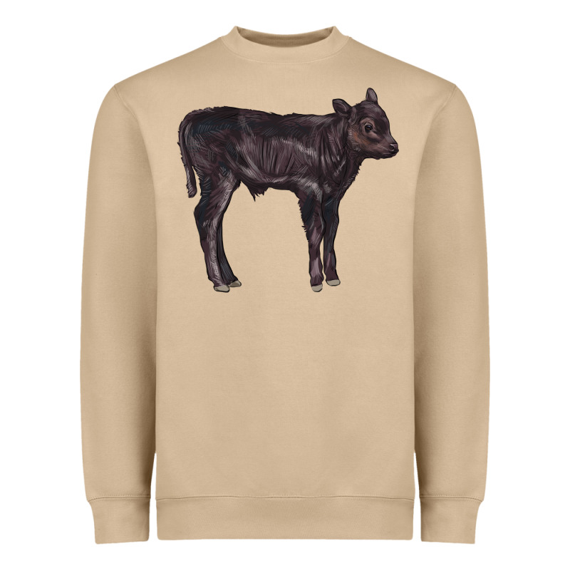 Black Angus Calf Illustrations Heavyweight Sweatshirt by LillyAllenDesigns | Teevron