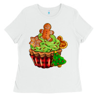 White christmas cookie cupcake Ladies Tee - AdoDesignShop