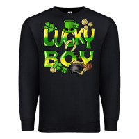 Black Lucky Boy St. Patrick's Day Premium Sweatshirt - HowdyJamesFarm