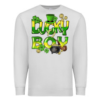 Dove Grey Lucky Boy St. Patrick's Day Premium Sweatshirt - HowdyJamesFarm