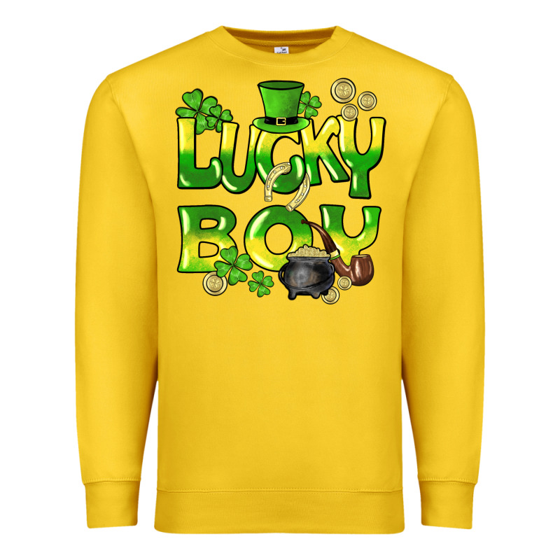 Lucky Boy St. Patrick's Day Premium Sweatshirt by HowdyJamesFarm | Teevron