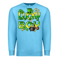 Ocean Blue Lucky Boy St. Patrick's Day Premium Sweatshirt - HowdyJamesFarm