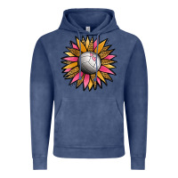 Vintage Denim Volleyball Sunflower Vintage Hoodie - Jasminsmagicworld