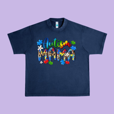 Autism Mama Urban Heavy Tee Designed By Maliassmallbusiness