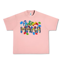 Salmon autism mama Urban Heavy Tee - MaliasSmallBusiness