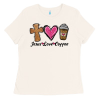 Bone jesus love coffee Ladies Tee - Jasminsmagicworld