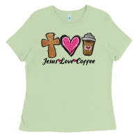 Matcha jesus love coffee Ladies Tee - Jasminsmagicworld