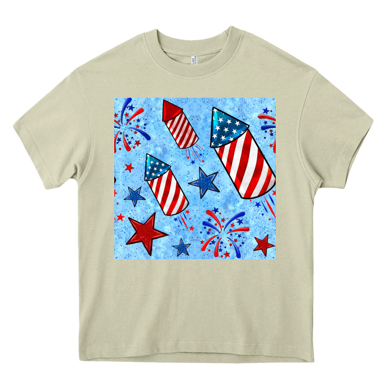 4th Of July Firecracker And Star Seamless  Pattern Heavy Core Tee by BundleAndBundleShop | Teevron