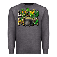 Charcoal Heather lucky mom St. Patrick's Premium Sweatshirt - HowdyJamesFarm